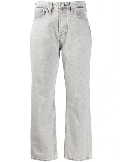 Shop Rag & Bone Maya High-waisted Straight-leg Jeans In Grey