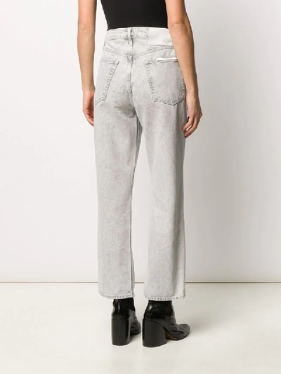 Shop Rag & Bone Maya High-waisted Straight-leg Jeans In Grey