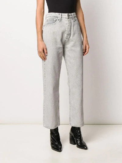 Shop Rag & Bone Maya High-waisted Straight-leg Jeans In Grey