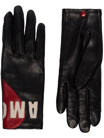 Shop Agnelle Amour Tactile Gloves In Black