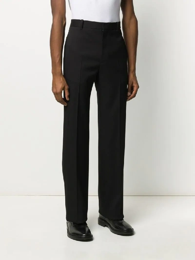 Shop Balenciaga Regular Tailored Trousers In Black