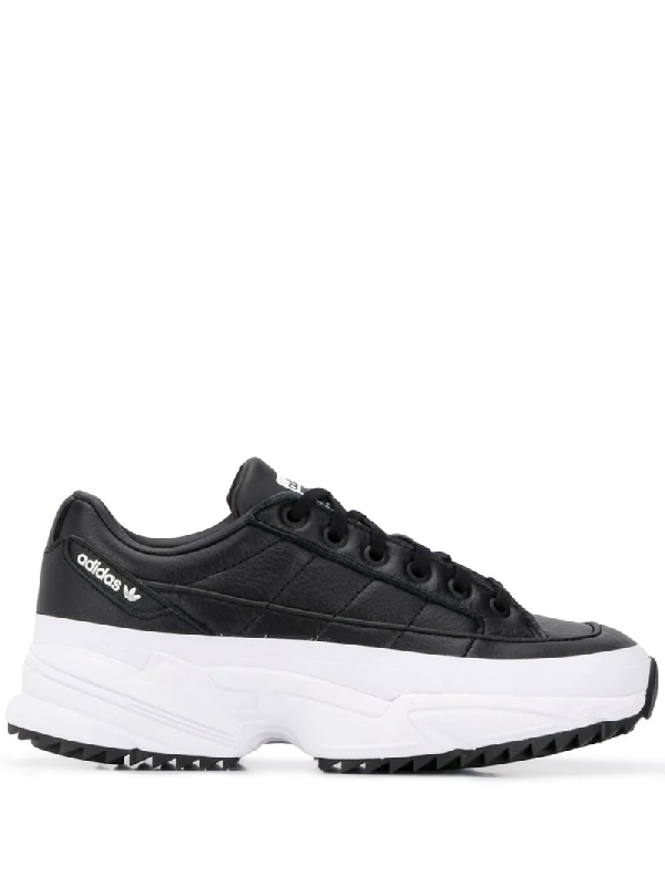 adidas originals kiellor trainers in white and purple