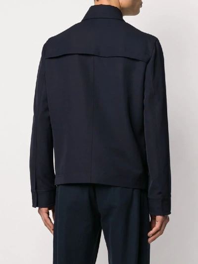 Shop Valentino Ring-embellished Work Jacket In Blue