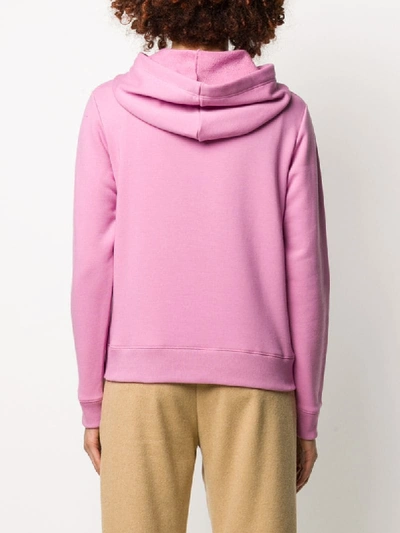 Shop Apc Erin Embroidered Logo Hoodie In Pink