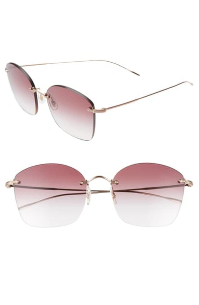 Shop Oliver Peoples Marlien 58mm Sunglasses In Rose Gold/ Clear Dark Violet