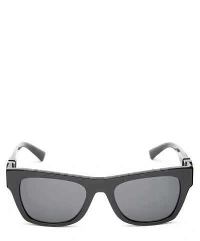 Shop Valentino Wayfarer Logo Sunglasses In Black