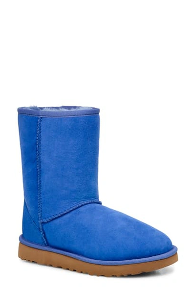 Shop Ugg Classic Ii Genuine Shearling Lined Short Boot In Deep Periwinkle Suede