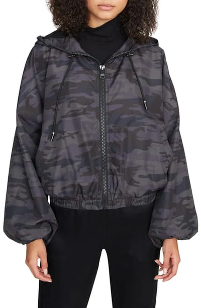 Shop Sanctuary On The Run Hooded Jacket In Black Camo