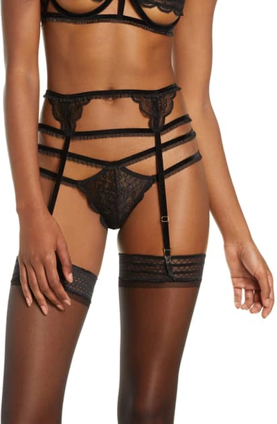 Shop Honeydew Intimates Tatiana Garter Belt In Black