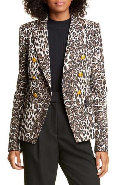 Shop A.l.c Alton Leopard Print Jacket In Brown