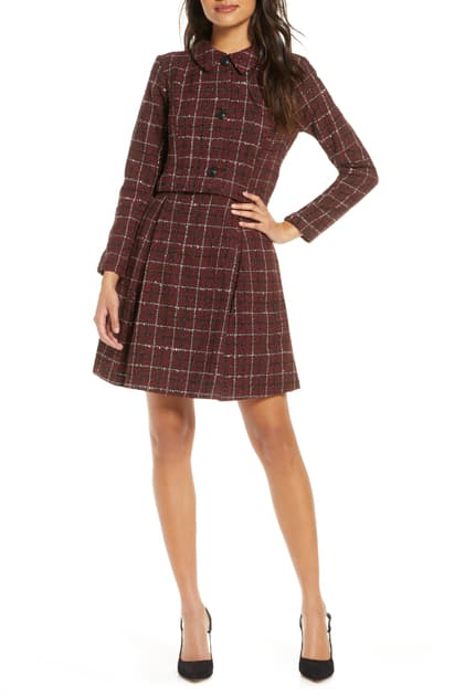 long sleeve tweed dress