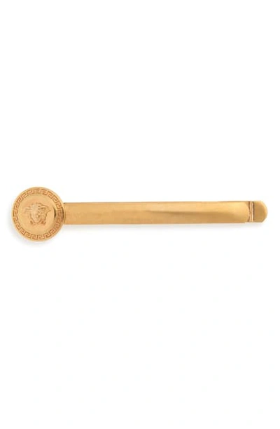 Shop Versace Medusa Tribute Hair Pin In Gold