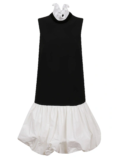Shop Givenchy Two Tone Puffball Dress In Black White