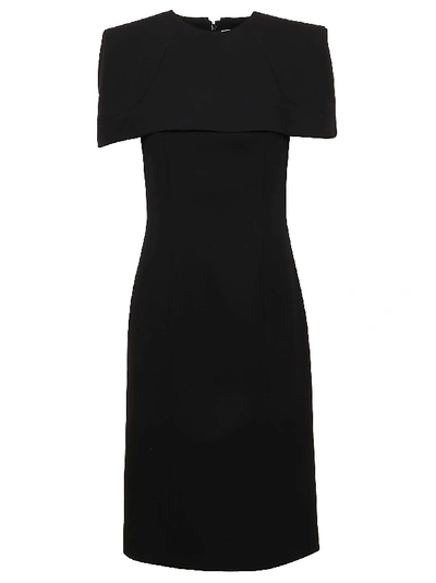 Shop Givenchy Dress With Cape In Black