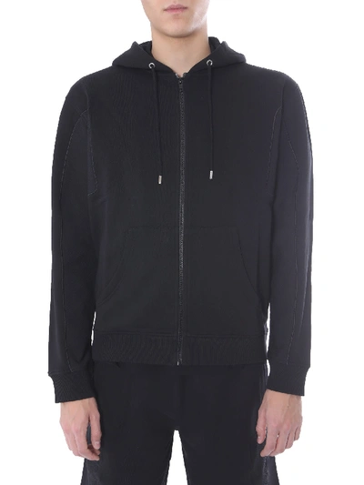 Shop Kenzo Hooded Sweatshirt With Zip In Nero