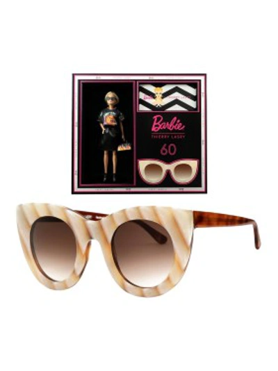 Shop Thierry Lasry X Barbie Beige Cat Eye Sunglasses In Brown