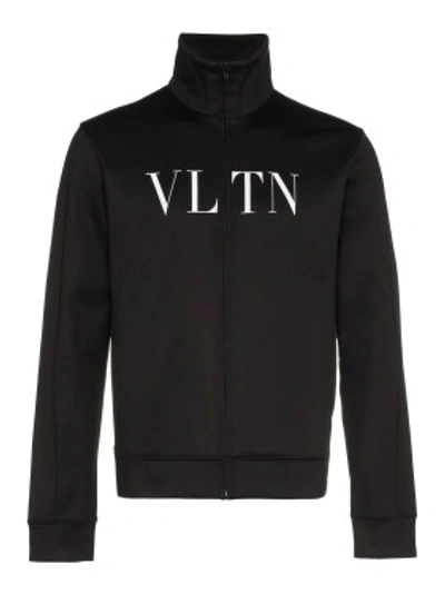Shop Valentino Black Unisex Vltn Track Jacket