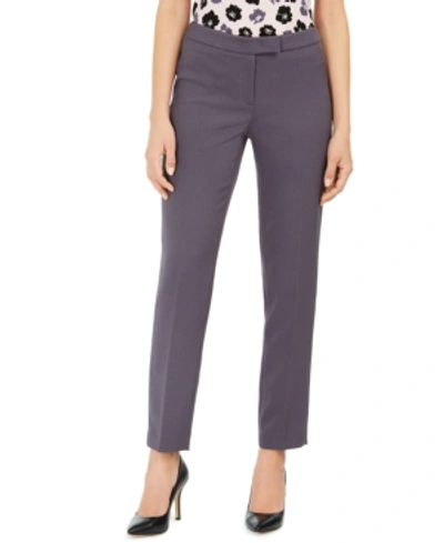 Shop Anne Klein Bowie Straight-leg Pants In Black Forrest