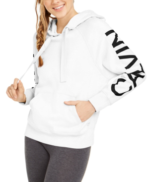 calvin klein performance logo fleece hoodie