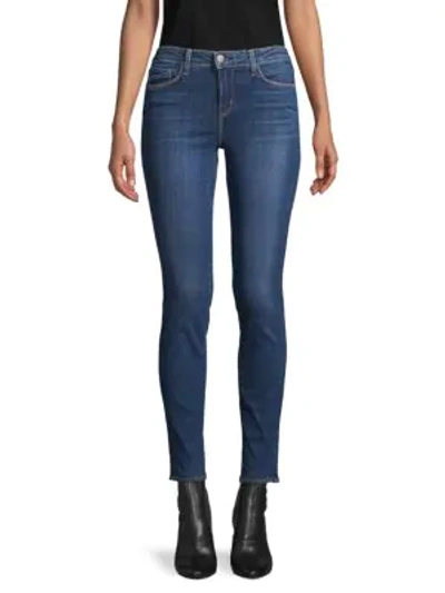 Shop L Agence Mid-rise Skinny Jeans In Dark Vintage