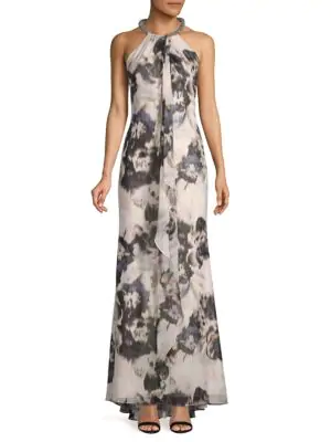 calvin klein halter gown