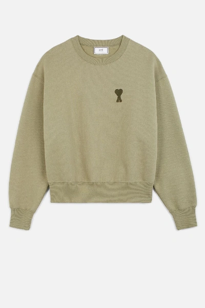 Shop Ami Alexandre Mattiussi Big Ami De Coeur Sweatshirt In Green