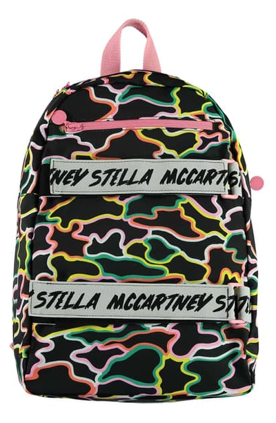 Shop Stella Mccartney Camo Backpack In Black