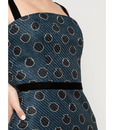 Shop Johanna Ortiz Rito Sleeveless Print Midi Dress In Black/blue
