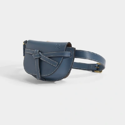 Shop Loewe Mini Gate Belt Bag In Blue