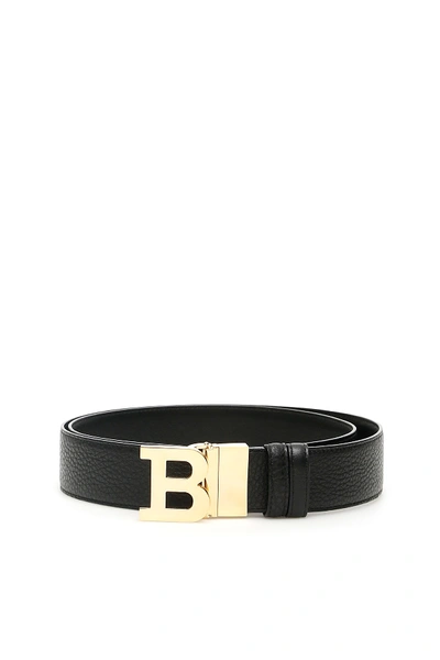 Shop Bally Reversible B Buckle Belt In Black (black)