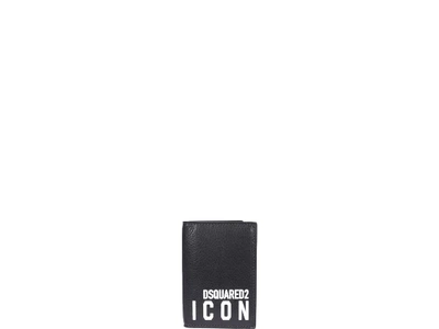 Shop Dsquared2 Card Holder New Icon In Black/white