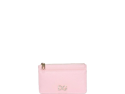 Shop Dolce & Gabbana Logo Cards Holder In Pink