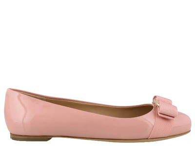 Shop Ferragamo Varina Ballets In Pink