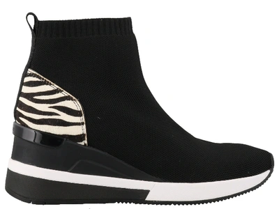 Shop Michael Michael Kors Skyler Sneakers In Black