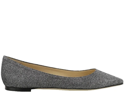 Shop Jimmy Choo Romy Flat In Anthracite