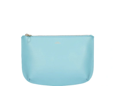 Shop Apc A.p.c. Sarah Pochette In Turquoise