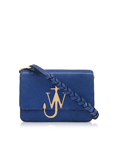 Shop Jw Anderson Anchor Logo Bag W/braided Strap In Blue
