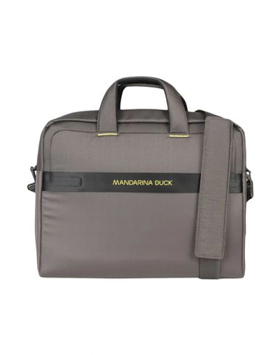 Shop Mandarina Duck Work Bag In Military Green