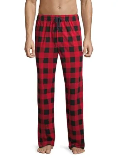 Shop Tommy Hilfiger Gingham Pajama Pants In Scarlet