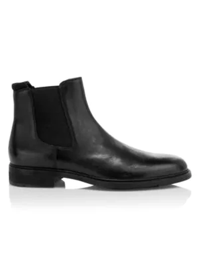 Shop Hugo Boss Thermo Regulation Leather Chelsea Boots In Black