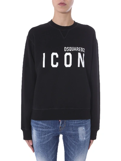 Shop Dsquared2 Crew Neck Sweatshirt In Black