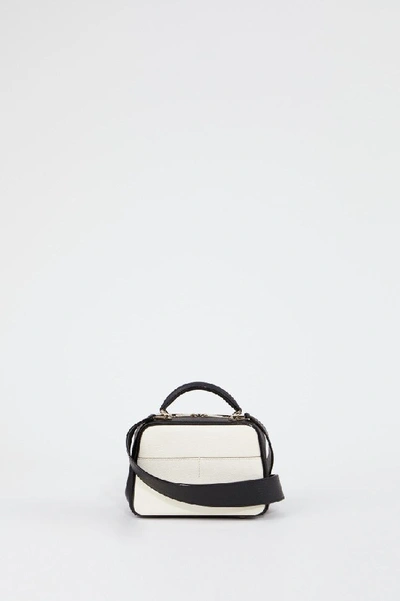 Shop Valextra Bag 'serie S' Small Cream/black In White