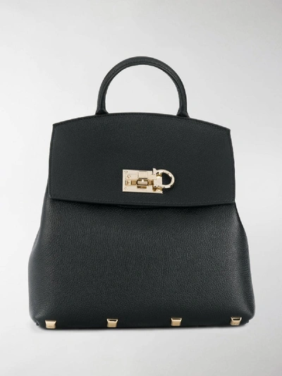 Shop Ferragamo Studio Backpack In Black