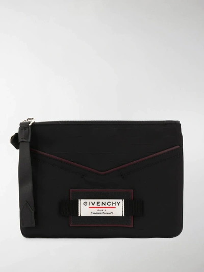 Shop Givenchy Small Zipped Clutch In Black