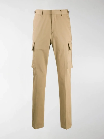 Shop Burberry Cargo Trousers In Neutrals