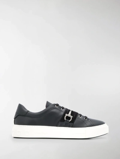 Shop Ferragamo Low-top Sneakers In Black