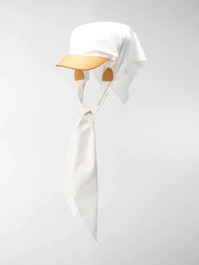Shop Lanvin Sheet Baseball Cap In White
