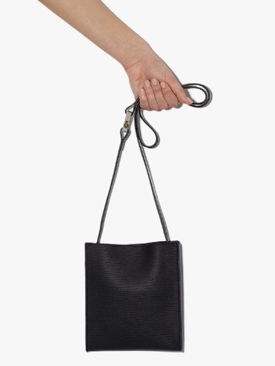 Shop Alyx Black Passport Leather Cross Body Bag