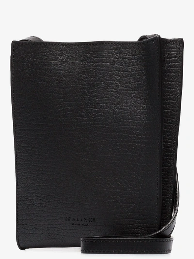 Shop Alyx Black Passport Leather Cross Body Bag