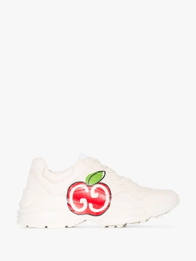Shop Gucci 'rhyton' Sneakers In Weiss